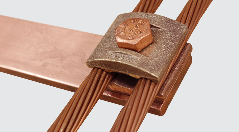 GTDB2C - Grampo Terra Duplo em Bronze (2 Condutores)
