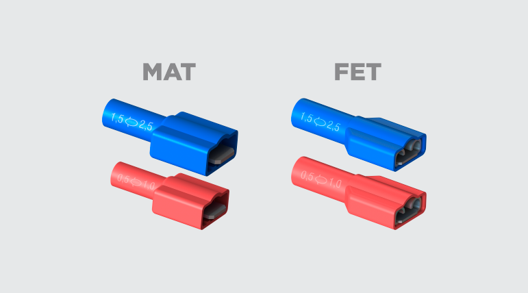 MAT/FET - Terminal tipo Macho/Fêmea com Isolação Total